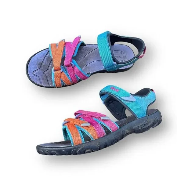 Teva Kids' Adventure Sandals Size 1 Multicolor Water-Friendly Sport Sandal - Picture 10 of 10